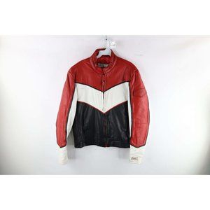 Vtg 80s Vetter Windjammer Womens 42 Distressed Leather Riding Motorcycle Jacket